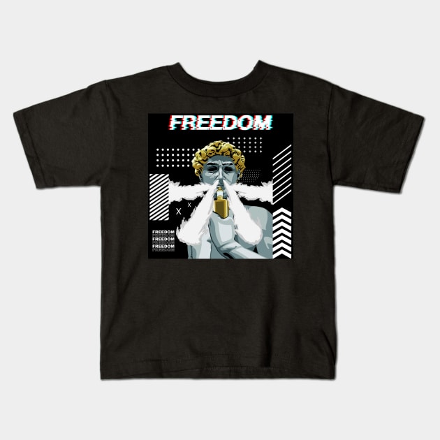 FREEDOM STREETWEAR Kids T-Shirt by gungsan